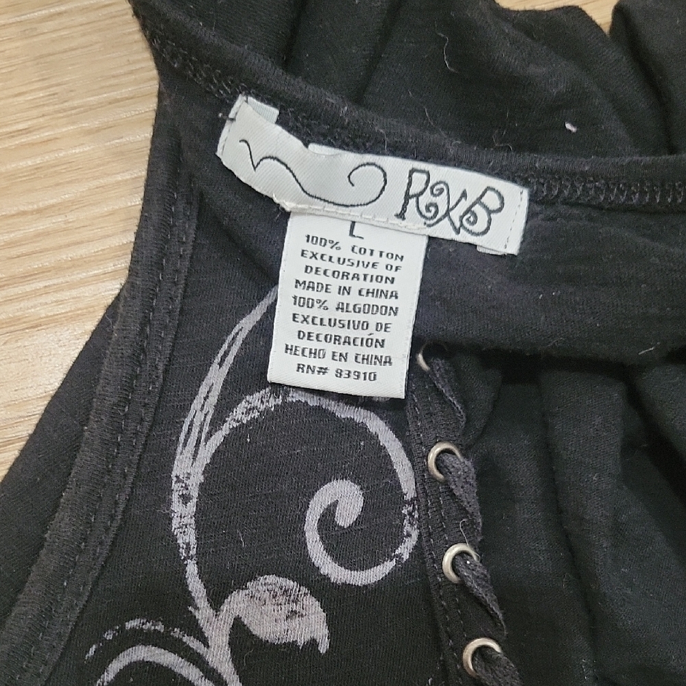 RXB Black and Gold Embellished Tank Top - Picture 3 of 4